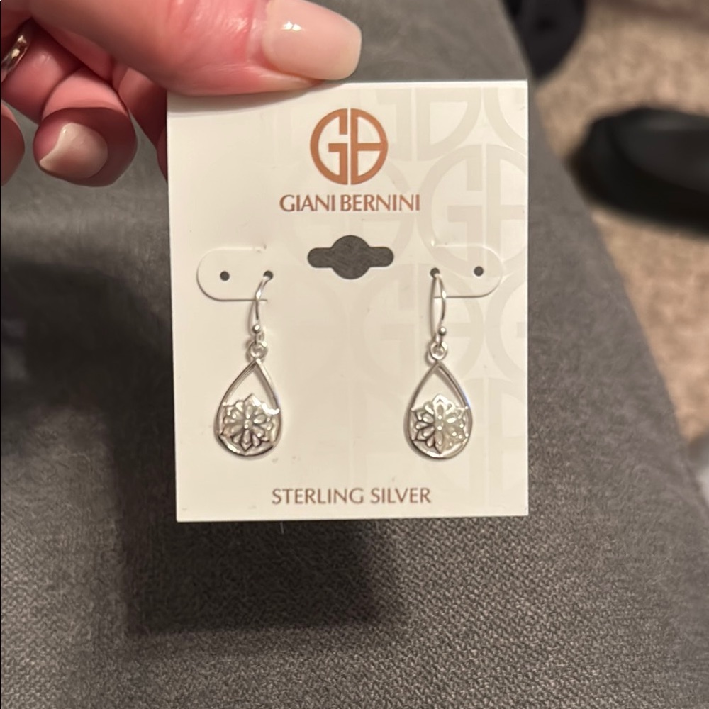 Giani Bernini Sterling Silver Filigree Flower Earrings